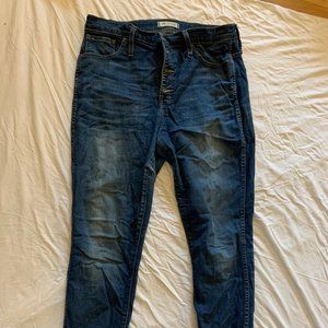 Madewell 11" High Rise Skinny Button Fly Jeans